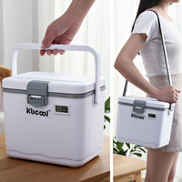 2.6L-33L 2-8 ° Boîte isotherme pour vaccins C, boîte de transport à chaîne du froid en PU, boîte isotherme pour sang et produits pharmaceutiques non médicamenteux avec thermomètre