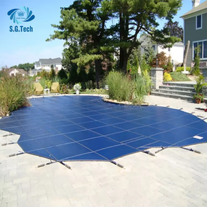 Couverture de piscine rectangulaire de haute qualité pour l'extérieur, en PVC solide léger bleu, pour la sécurité des piscines, WATER CROWN - Product Image 1