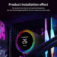 Lovingcool Nouveau Refroidisseur de processeur à eau Ventilateur 360 Série de refroidissement liquide Kit de refroidissement par eau pour PC Refroidisseur d'eau avec affichage de la température en temps réel