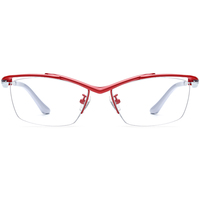 Gafas de titanio Borregls para hombre, montura de diseñador, ligeras, cuadradas, de media montura, semimontura, ópticas, 185763