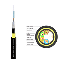 Cable de Fibra Óptica G652d Adss12-48c de 2 km en Rollo, Cable de Fibra Óptica Monomodo para Exteriores de 12 Núcleos