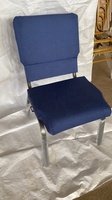 Chaises d'église empilables de pasteur rembourrées bleues robustes Offre Spéciale bon marché