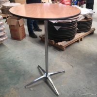 FOSHAN Table à cocktail XM ronde 24 ''avec poteaux de 30'' et 42''