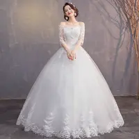 Dacron Lace Dress for Women, Long Sleeve Wedding Dresses