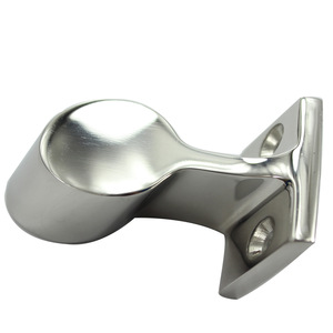 RICHWITS Stainless Steel Stern Bracket 22mm 25mm Marine Hardware <b>Yacht</b> Rail Base Mounting Bracket For Boat Deck Installation - Product Image 3