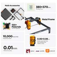Graveur laser ACMER P1 S Pro 20w, machine CNC de bureau, positionnement par vision IA, vitesse 10000 mm/min, refroidissement par air