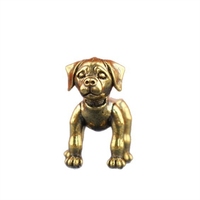 Décoration de bureau Dingtong : Chien robot en laiton, petit objet décoratif en cuivre représentant un chien du zodiaque
