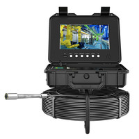 Endoscope de caméra d'inspection de vidange d'égout de tuyau d'écran de 10.1 "1080P en gros avec compteur clavier DVR enregistrement vidéo + audio