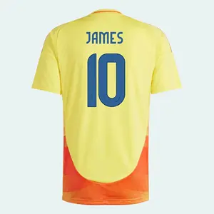 Vente en gros 2024 2026 maillot de football de haute qualité Copa America DIAZ JAMES CUADRADO maillot de football colombien domicile hommes enfants chemise