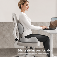 Coussin de siège ergonomique en mousse à mémoire de forme en U avec support lombaire, contour orthopédique pour le coccyx, respirant, amovible et lavable
