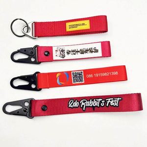 Llavero de nailon de alta calidad personalizado con logotipo bordado a color, para motocicleta, aviación, escalada, con mosquetón - Product Image 6