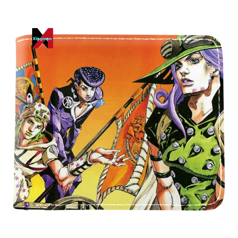 WANHONGYUE JoJo's Bizarre Adventure Brieftasche – Kunstleder, Bifold, Mit Anime-Design