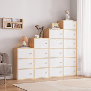 Armoire de rangement simple du sol au plafond moderne minimaliste, économique avec <span class=keywords><strong>treillis</strong></span> d'armoire à grille combinée de porte - Product Image 4