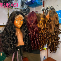 Pelucas sin pegamento de cabello humano virgen vietnamita con encaje frontal, rizadas birmanas, originales de lujo para mujeres afroamericanas