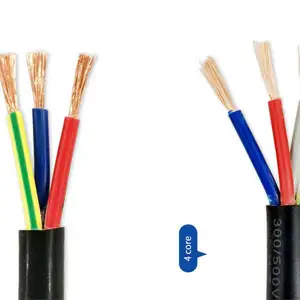 RVV pvc insulated flexible electric wire extra soft 12 core multi pure copper wire waterproof connector cable