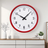 Jam Dinding Analog Quartz Kontemporer Satu Sisi Jarum Modern Gaya Antik Dua Bagian Pelat Tebal 30mm Penyimpanan Tersembunyi Aman