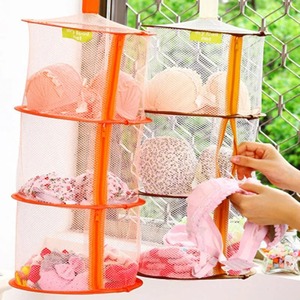 <b>Foldable</b> Mesh Herb Drying <b>Basket</b> with Zippers - Hanging Bra Clothes Dryer Rack for Kitchen And Laundry - Product Image 2