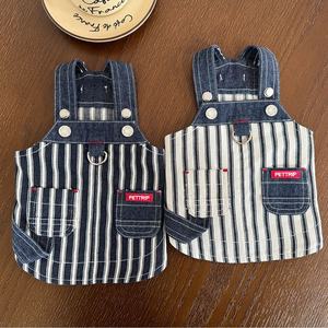 Chiot vêtements printemps bretelles fines <span class=keywords><strong>jupe</strong></span> en jean petit ours en peluche peut tirer deux pieds vêtements pour animaux de compagnie - Product Image 2