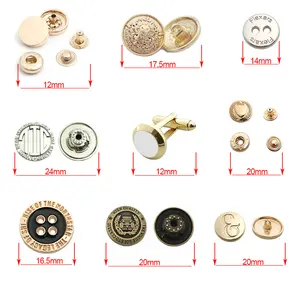 4 fori da cucire custom design logo inciso in metallo made pulsanti per abbigliamento