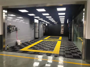 Baldosa Rígida Modular Antideslizante de Plástico PP <span class=keywords><strong>PVC</strong></span> Entrelazado con Drenaje para Piso de Garaje, Lavado de Autos y Estacionamiento - Product Image 5