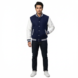 <b>Men's</b> Lightweight Autumn <b>Jacket</b> Varsity Waterproof Breathable <b>Baseball</b> Coat <b>for</b> College Sports Trendy Casual - Product Image 1