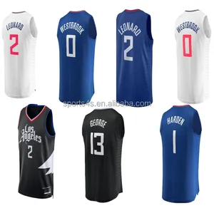 Cheap New Designs James Harden Russell Westbrook Kawhi Leonard Paul George Stitched Jerseys For Men