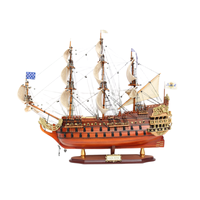 GIA NHIEN LE SOLEIL ROYAL Navire de guerre français historique en bois poli fait main, présentoir autoportant pour la décoration de la maison, du bureau et des entreprises