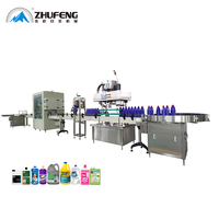 Machine de capsulage et d'étiquetage de remplissage de nettoyeur de sol automatique 500ml-5L