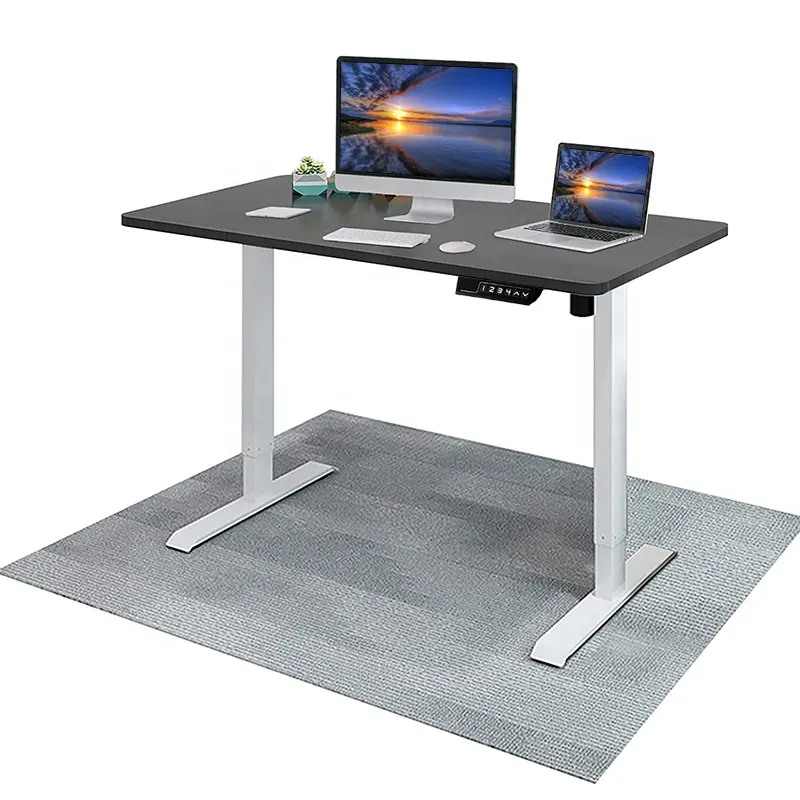 Mesa de oficina moderna y ergonómica de alta calidad, escritorio eléctrico de pie con Motor único automático, altura ajustable