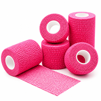 Bandage Cohésif Élastique Auto-Adhésif Non Tissé Coloré OEM pour le Soutien des Blessures Sportives et les Soins des Plaies d'Animaux (en Rouleaux)