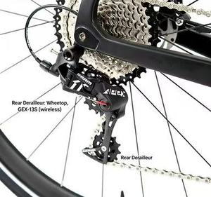 Bicicleta de Gravel de Fibra de Carbono, 13 Velocidades, Cambio Electrónico Inalámbrico, Bicicleta de Montaña 700C, Frenos de Disco Hidráulicos, Aventura, Confort - Product Image 3