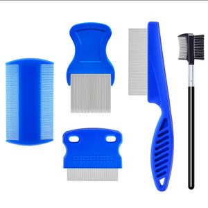 Peigne à aiguille à dents fines pour l'élimination des poux de puces pour chien et chat nettoyage outils de toilettage ensemble de peignes - Product Image 6