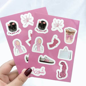 Özel logo karikatür çıkartmalar hediyeler için baskılı kendinden yapışkanlı vinil sevimli öpücük kesim Sticker levhalar - Product Image 2