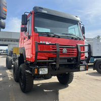 Camion tracteur HOWO d'occasion 8x4, poids lourd, Euro 3, 351~450 ch, diesel, cabine neuve remise à neuf, transport minier, charge 31-40T