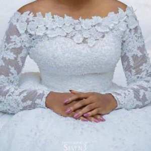 S6511F Dropshipping Nuovo Abito da <span class=keywords><strong>Sposa</strong></span> 2025 Estate 2023 Nuovo Popolare ed Elegante Abito da <span class=keywords><strong>Sposa</strong></span> alla Moda con Spalle Scoperte per Ragazze - Product Image 5