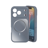 Coque de téléphone de luxe en silicone véritable, étanche et anti-chute, avec panneau arrière magnétique en acrylique pour Samsung S24 S25 S26 (vente en gros)