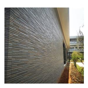 Papan semen serat Travertine marmer dipoles Modern pelapis dinding untuk vila - Product Image 1