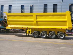 Semirremolque de volteo trasero de acero de alta eficiencia tipo U de 4 ejes, nuevo, 30000 kg de carga útil para transporte de ingeniería transfronterizo - Product Image 5
