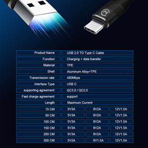 Loại C Nhanh Cáp USB C Cáp 3A Dòng Dữ Liệu Cho Samsung Galaxy S10 Lưu Ý <span class=keywords><strong>8</strong></span> - Product Image 4