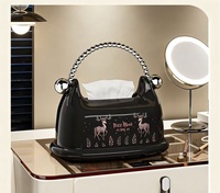 Boîte de rangement pour mouchoirs à main, distributeur de mouchoirs pour salle de bain et chambre à coucher, porte-serviettes décoratif