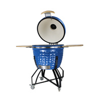Auplex Large Monolith Tragbarer Asador Green Diamond Kamado 26-Zoll-Grill im Freien mit Beistell tisch und Ständer