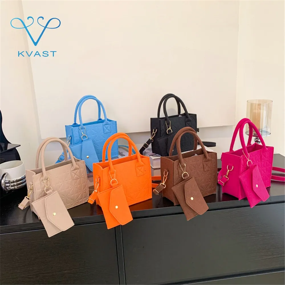 Fashion Large Capacity Felt Portable Two-piece Handbag Wholesale Original Bags New Designer 2024 For Women Luxury