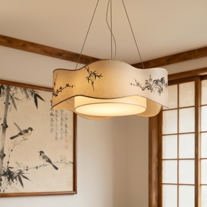 Chinese <b>Style</b> Pendant Light 50cm 60cm 80cm 100cm 120cm Oval E27 Single <b>Head</b> Chandelier For Living Room Home Lighting - Product Image 2