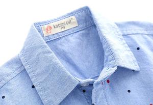 Vêtements pour garçons, chemise à manches longues en coton à pois, avec applique Bowler, de 3 à 8 ans, parmi les 10 produits les plus vendus en Chine - Product Image 4