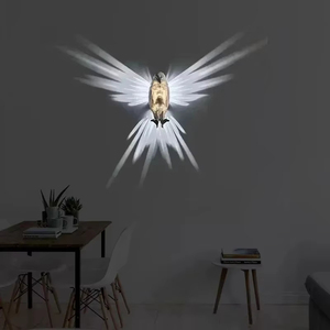 Lámpara de Pared de Búho Dorado, Lámpara de Águila Moderna y Creativa, Aplique de Ambiente con Diseño 3D, Iluminación de Animales, Estatua de Animal con Brillo - Product Image 4
