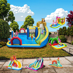 Household Bouncing Castles Commercial Party <b>Inflatable</b> Water Slide Oxford Children Playground <b>Inflatable</b> Trampoline Oxfor - Product Image 1