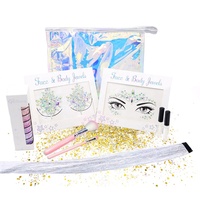 Autocollants de Visage en Strass Acrylique Cristal Bijoux Corporels Adhésifs Temporaires en Gros