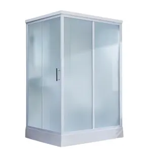 Projet d'hôtel XNCP Ensemble secteur incurvé cloison porte coulissante en verre salle de douche unité de salle de bain préfabriquée pour toilettes et salles de bain