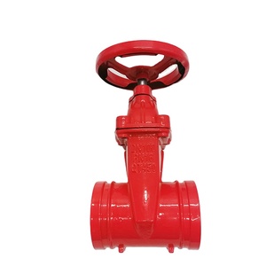 Válvula de hierro dúctil con brida de vástago ranurado ascendente o no ascendente, tipo aleta, con sellado suave - Product Image 1