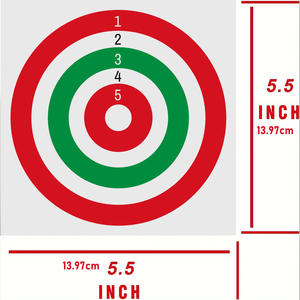Red Green Circular <b>Shooting</b> Paper <b>Targets</b> 5.5x5.5Inch Training Practice High Visibility Bullseye Indoor Outdoor Hunting Use - Product Image 4